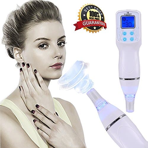 [New Version 2017] TZLong Electronic Comedo Vacuum Suction, Portable Microdermabrasion Diamond Machine, Facial Pore Nose Blackhead Cleaner, Acne Remover Rechargeable Skin Peeling Comedone Extractor Set