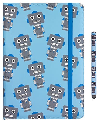 My Doodles Fun Novelty Child Friendly Character Gift Bundle Pack Universal Case and Stylus Pen for 9-10 inch Tablet - Robot