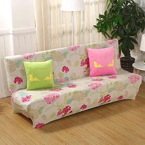 SSDLRSF Sofa Towel Tight Wrap All-inclusive Without Armrest Folding Sofa Bed Cover Sofa Furniture Cover for 185cm-200cm Sofa Bed,Color 19,185 to 200cm