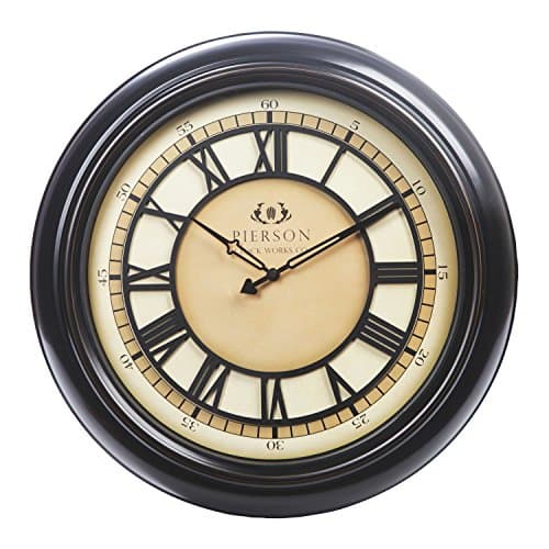 Chaney Instrument Co 75176 Wall Clock with Raised Dial, 18", Black