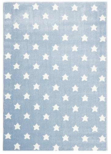 Kids rug STAR DREAMS blue/white 80x150cm