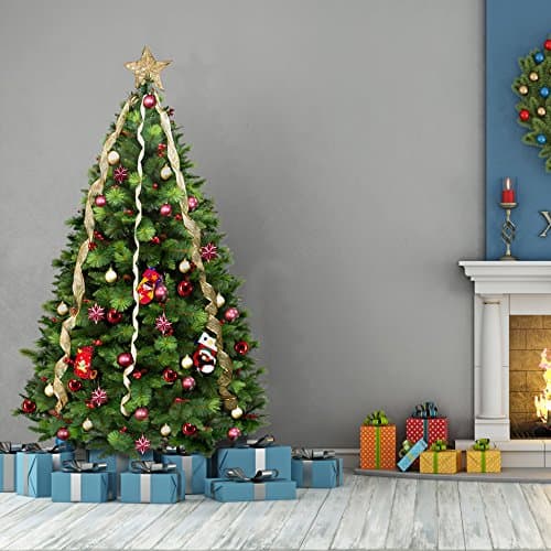 Green Canadian Spruce Luxury Artificial Christmas Tree | 6.5 ft Tall (195cm) | Modern, Stylish &amp; Contemporary Quality Xmas Trees