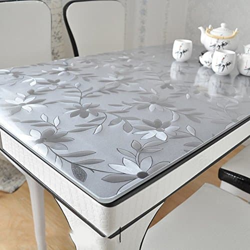 Waterproof Oil-proof High temperature resistance Disposable Thickened pvc table cloth,Plastic tablecloths,Clear plastic tablecloths-C 90x90cm(35x35inch)