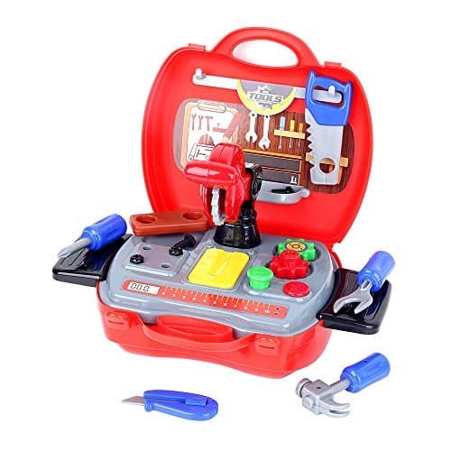 Children Fun Engineer Tools Pretend Toy Set Play House Plastic Toy for Kids Cosplay Games by Hong Kong Nukied Brand