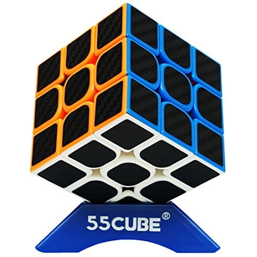 Speed Cube 3-D Puzzles Cube 3x3x3 Smooth Magic Cube Puzzle ,Super Durable for Brain Training Game for children adult Christmas gift (3x3Carbon Fiber Cube)