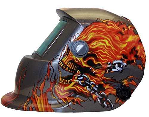 Expert Weld - XW2 - Welding Helmet - Skull Fire Shell Shade 9-13 + Grind