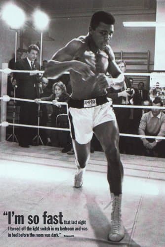 Mohammed Ali - Im So Fast - MAXI LAMINATED/ENCAPSULATED POSTER - Measures approx. 36 x 24 inches (91.5 x 61cm)