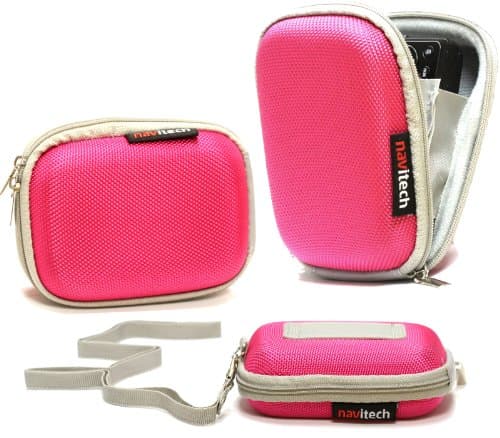 Navitech Pink Hard Water Resistant mp3 digital audio player Case / Cover Compatible With The SanDisk Sansa Fuze