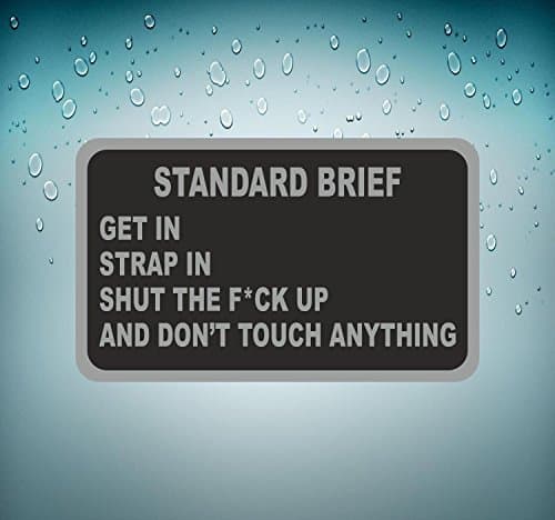 Self-Adhesive Humorous Briefing Instructions Sticker For Car, Plane or Other Vehicle