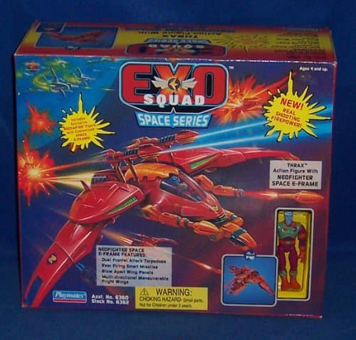 EXO SQUAD Thrax Exclusive Action Figure with Neofighter Space E-Frame (1994 Playmates)