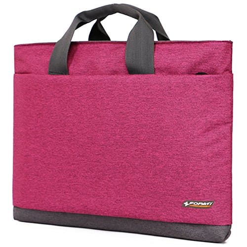 Awland Laptop Shoulder Big Bag Multi-functional Water Resistant Macbook Sleeve Laptop Handbag Briefcase Carry Bag Messenger Case for 17 Inch Macbook Laptop Notebook Computer - Purple
