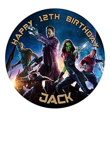 7.5" Galaxy Personalized Cake Topper Icing Sugar Paper 7.5" image 3