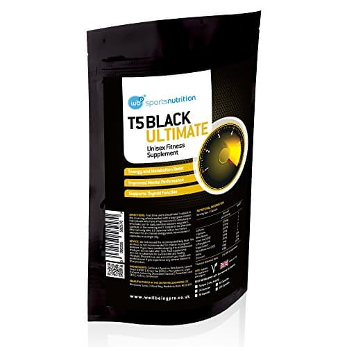 T5 Black Ultimate - Hardcore Fat Burner & Weight Loss Pills for Men and Women - Diet Pills That Work Fast - Strong Slimming Tablets & Appetite Suppressant - Training Supplement with Added Energy Boost - New and Improved Formula - Free Diet, Training & Nutrition Book – Sample (3 day supply)