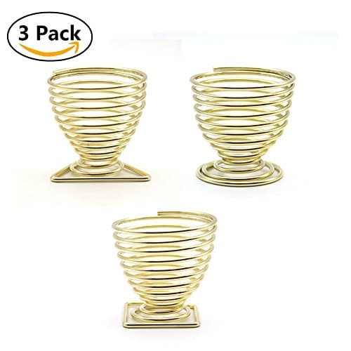 OWIKAR 3 Pack Makeup Blender Sponge Holder Powder Puff Sponge Support Display Stand Beauty Sponge Drying Rack Cosmetic Tool Makeup Organizer - Round, Triangle, Square (Gold)