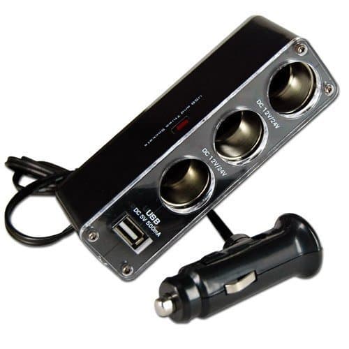 Object 4 in 1 In-Car USB 12V &amp; 24V Socket Adaptor