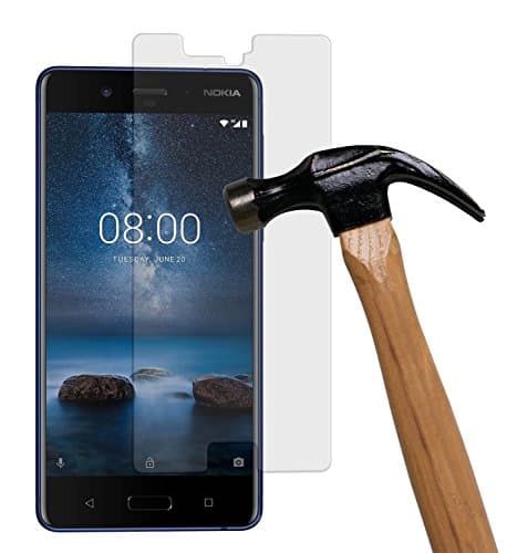 Yayago Glass 0 26 mm Hard Glass Screen Protector for Nokia 8 Glass 9H (Deliberately Smaller than Display due to Curved Shape)