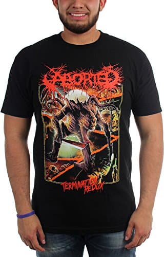 Aborted - Mens Termination Redux T-Shirt, X-Large, Black