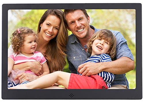 Digital Photo Frame Full HD 12.1 Inch Ultra-thin Metal Case Advertising Machine TV Micro Displays With Remote Control IPS 1280*800, Support Photo, Music &amp; Video, HDMI Interface, HongLanAo® Electronic Photo Frame Digital Album (Black)