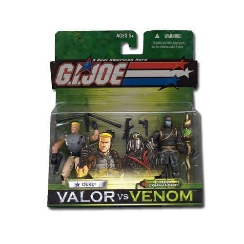 GIJoe 3 3/4 Inch Duke and Cobra Commander Gold Braid 2 Pack
