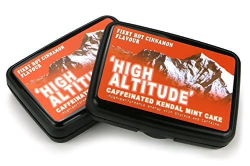 'HIGH ALTITUDE' Caffeinated Kendal Mint Cake – High-performance energy with Glucose and Caffeine. UK-made. (Fiery Hot Cinnamon Flavour - Twin Pack)