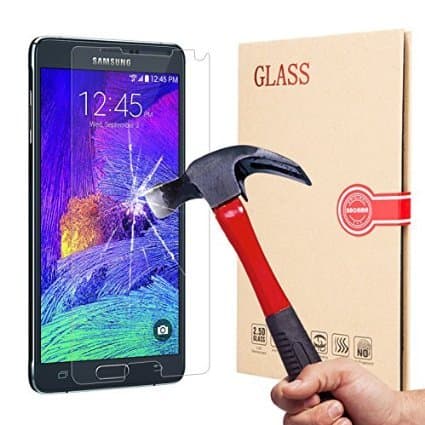 BACAMA Tempered Glass Screen Protector for Samsung Galaxy Note 4 Anti-fingerprint, Protect Your Screen from Scratches and Drops - 99.99% Clarity and Accuracy