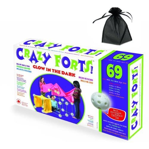 Crazy Forts 69 Piece Set Glow in the Dark w/free storage bag