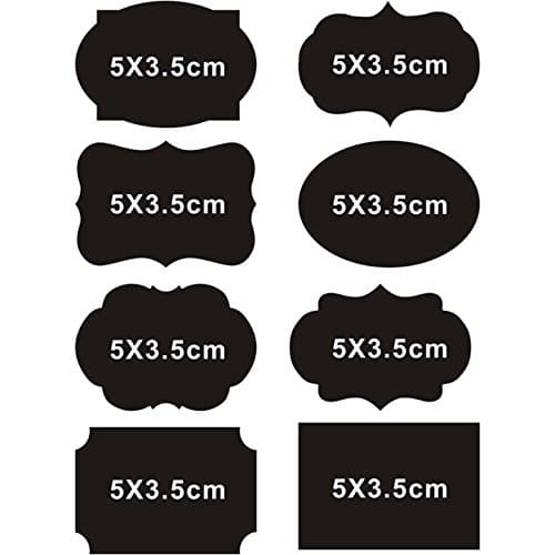 Xiaoqing Multi Shape Chalkboard Labels - Fantastic For Labeling Jars - 8 Pcs 2.0inch *1.4inch