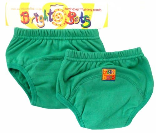 Bright Bots Potty Training Pants with Absorbent and Water Resistant Layer. Bright Pull On Washable Cotton Pants for Toddlers 2 Pack (XL 3years, Green)