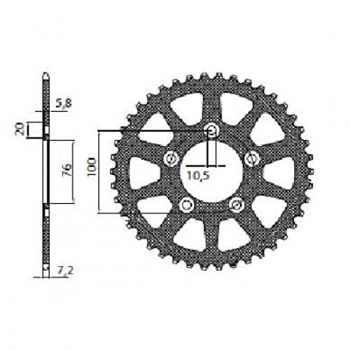 5-4216-41 Rear Sprocket/41 Teeth Chain Size... – Sunstar Sprockets 12111785