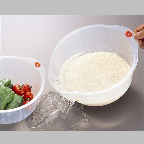 TRUYOO Plastic Fruit Vegetable Rice Wash Bowl Side Bottom Drainers (0805)