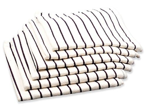 Respekt Microfibre Towels, 6 pcs (Approx. 40 x 40 cm) Black Stripe – Original As Seen On TV.