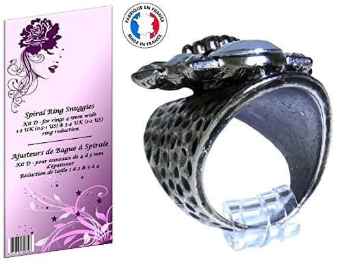 10 Spiral Ring Snuggies for ring bands 4-5mm wide ONLY. KIT D. Reduce by 1-2 UK and 3-4 UK sizes.