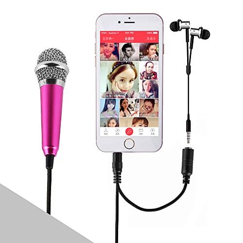Tananada Mini Microphone, smallest most stylish Handheld mobile Karaoke Condenser microphone (noise reduction +high sound quality) for Voice Recording, Internet Chatting