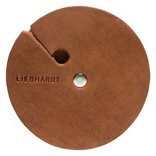 Liebhardt – Veg Tan Real Leather Cable Ties Wire Holder. I especially for you Cable Clamp for Charger or Headset.