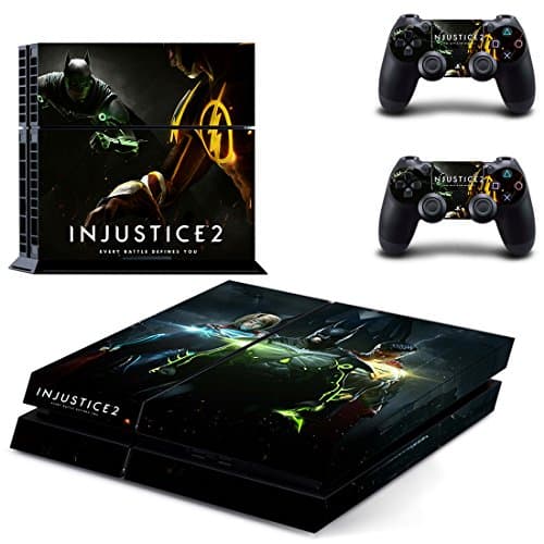 Injustice 2 PS4 Vinyl Skin Sticker Decal for Console &amp; 2 Controllers NEW