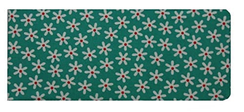 Duck Egg Blue Daisy Print Chequebook Wallet - Glossy Finish