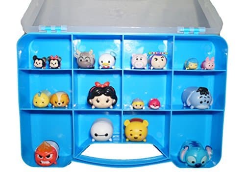 Storage Organizer Box Case Compatible With Tsum Tsum - Holds Over 50 Figures - BLUE