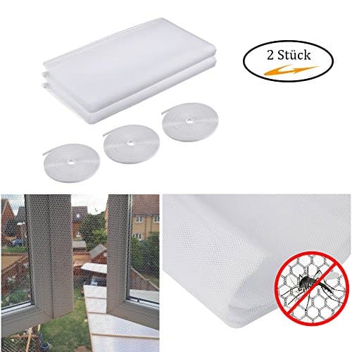 DEKOMORE 2 Packs Fly Window Screen Insect Stop,DIY 130cm x 150cm, Insect Mesh screen Insect Protection,Adhesive Mounting without Drilling for Windows