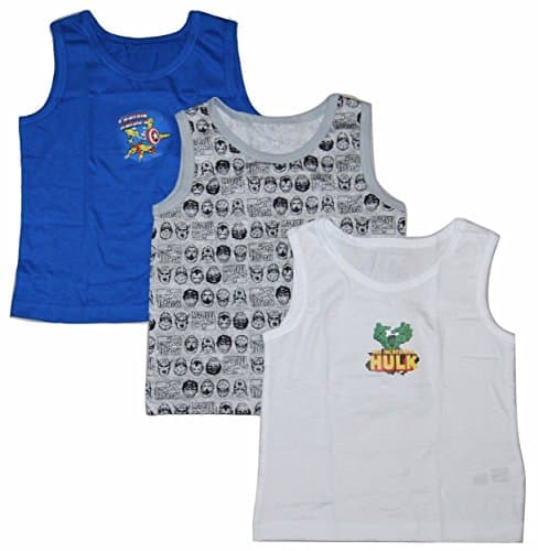 Boys Marvel Vests 3 Pack Sleeveless 1 To 13 Years (10-11 Years)