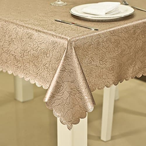 Rectangular tablecloth, Pu leather Various colours &amp; sizes Waterproof Oil resistant Wrinkle resistant Anti-hot Coffee table mat Table mat-J 0.9m*1.5m(35*59inch)