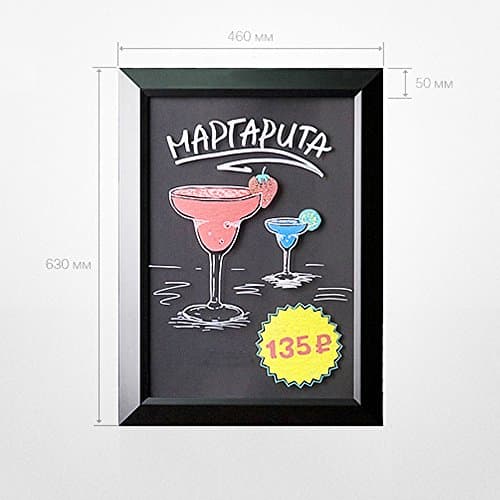 LED Neon Sign Message Writing Board 16" x 12" - Centch 12 Flashing Modes Multiple Colors DIY Chalkboard Erasable Restaurant Menu Signage Classical Wood-like Frame Drawing Board A-Type