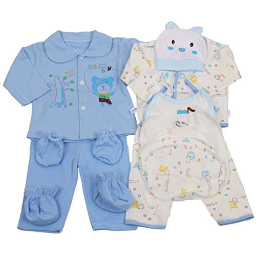Newborn Baby 18 Piece Layette Set Unisex Essentials Bundle 0-6 Months Blue