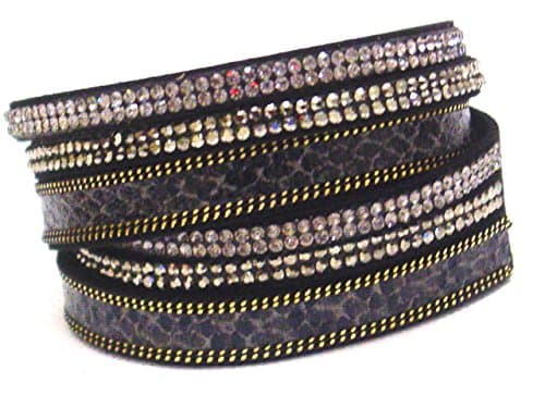 Latest Multi Layered Snake Slake Bracelets Rhinestone Wrap Bracelets Diamante Wrist Bracelet Cuff Bangle