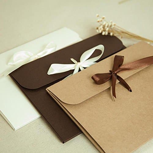 UKBIOLOGY paper case Card Gift Envelope Case 24*18*0.7cm Bow Kraft Scarf Box Kerchief Handkerchief Silk Paper Packing Boxes wedding accessory creative