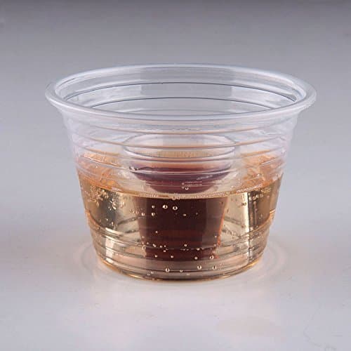 Fineline CLEAR Blaster Bomb Shot Cups / Power Bombs, CASE of 500 w/ FDL Party Picks by Quenchers