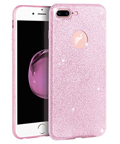 iPhone 7 Plus Case, iMount Bling Series Back Cover Shinning Protective Bumper Bling Glitter Case for iPhone 7 Plus Rose Gold