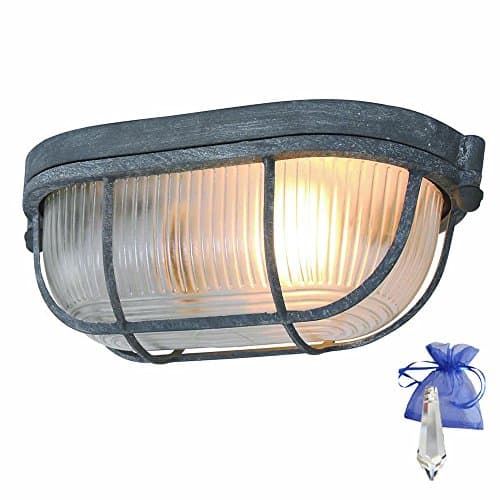 Vintage Retro Industrial High Power E27 OR use as Ceiling Light Lamp Wall Light in Grey 230 V + Giveaway