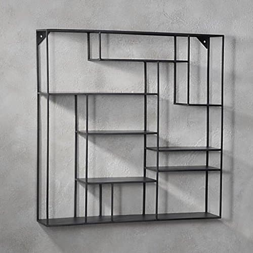 HWF Shelf Units Iron Wall Shelf Restaurant Decorative Partition Hanging Cabinet Wall-mounted Bookshelf Bookcase Closet