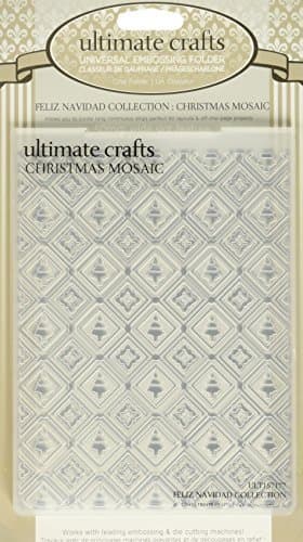 Ultimate Crafts Embossing Folder, 4 by 6-Inch, Christmas Mosaic by Ultimate Crafts