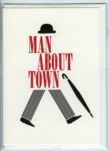 Man About Town Letterpress Greeting Card Notecard